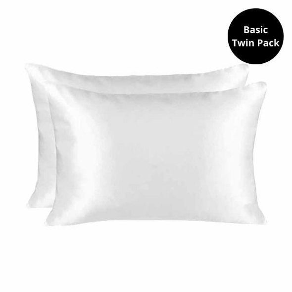 Hair Essentials - Basic 2 Pack Satin Pillowcase
