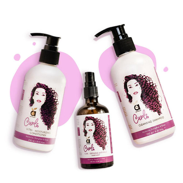 CURLS HAIR CARE COMBO: SHAMPOO, CONDITIONER & HAIR MIST FOR BOUNCY & TANGLE-FREE, CURLY HAIR